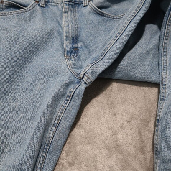 Lee Jeans Mens 36x32 Blue Straight Leg Regular Fit Light Wash Rancher Workwear - Picture 5 of 16